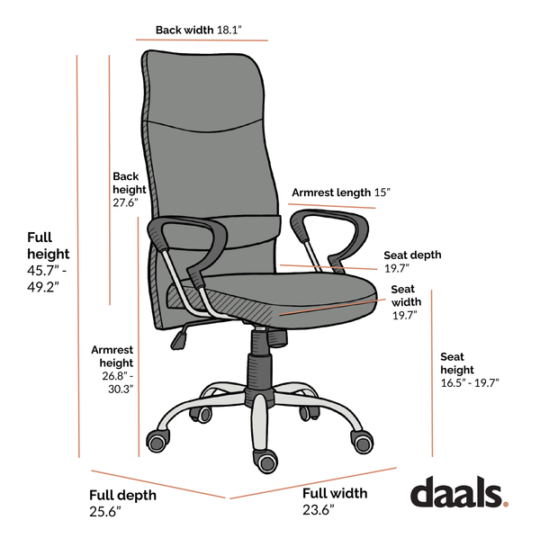 Sleek Design High Back Mesh Fabric Swivel Office Chair with Chrome Base, MO57 Black