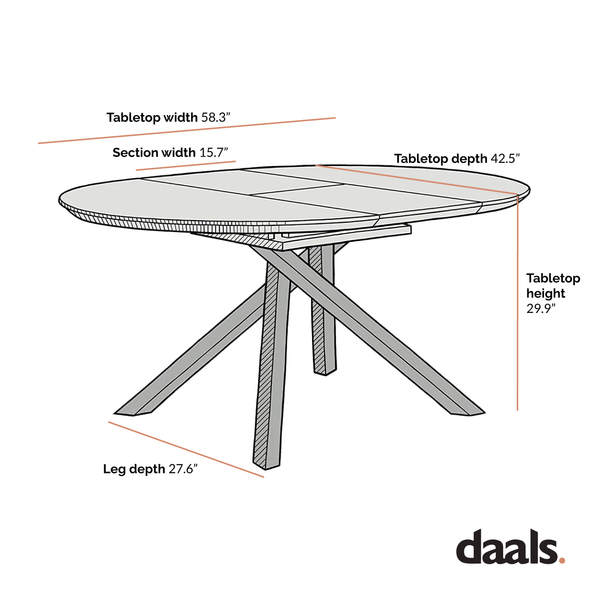 Grenchen Round to Oval 4 to 6-Seater White High Gloss Extendable Dining Table