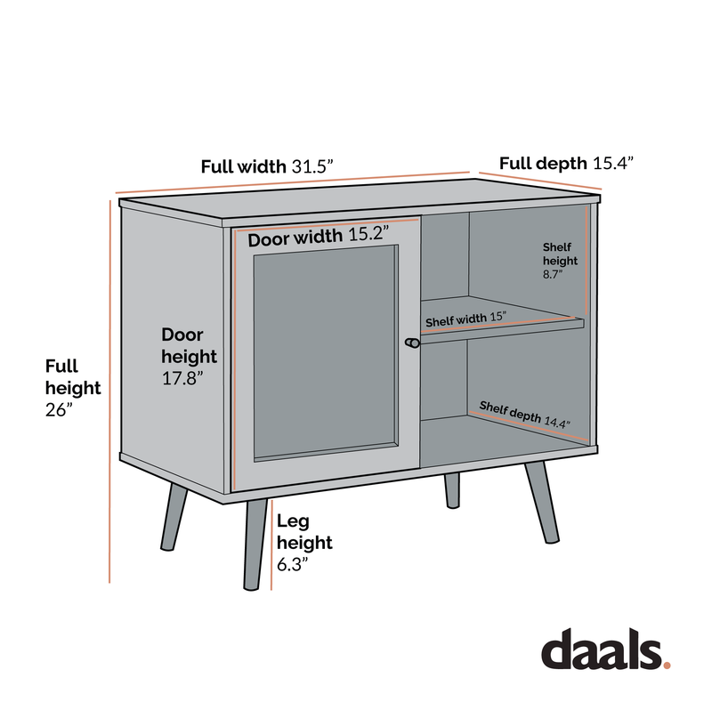 Frances Woven Rattan 1-Door Cabinet in Black