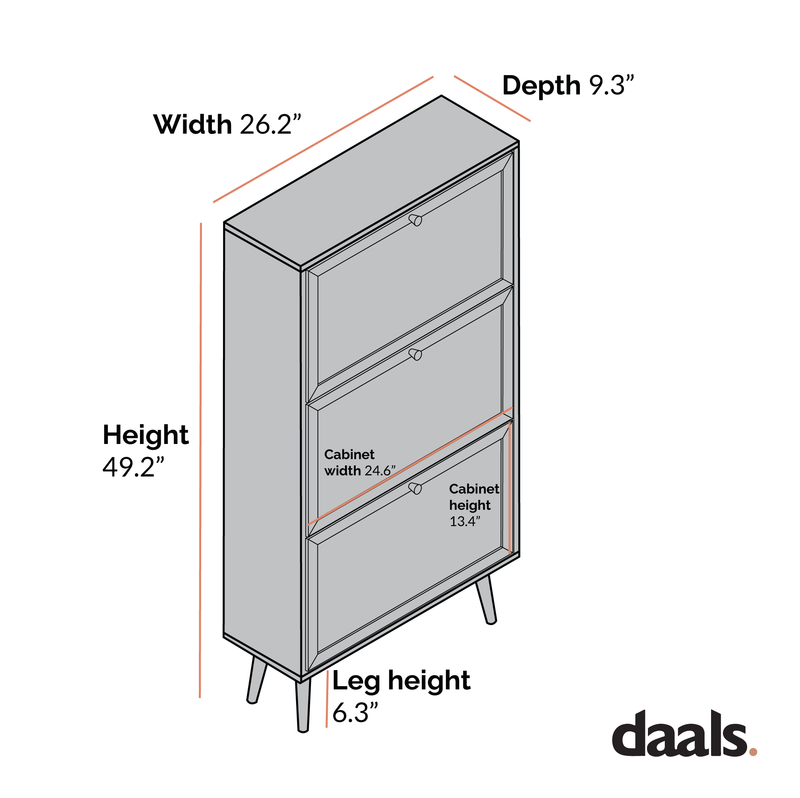 Frances Rattan 3 Tier Shoe Cabinet, Black