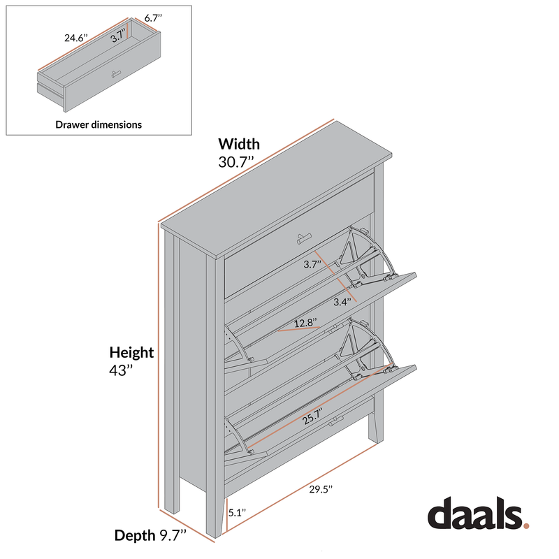 Oakham 2-Tier Shoe Cabinet with Top Drawer, Rattan Yellow