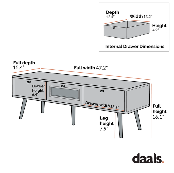 Anya Woven Rattan 3-Drawer TV Unit in Mint