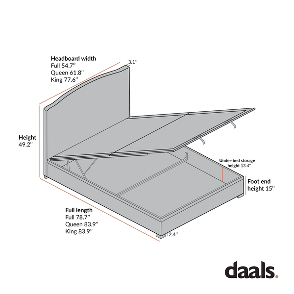 Chilworth Upholstered Ottoman Storage Bed, Blue Stripe Linen Blend