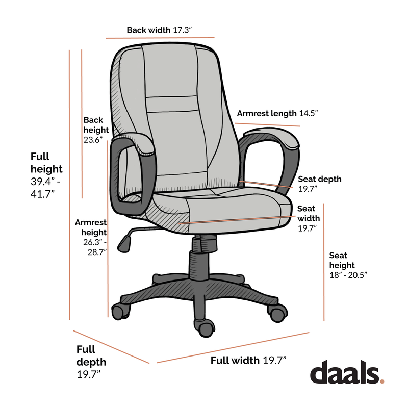 Swivel Office Desk Chair MO19 Gray Fabric | daals.com Swivel Office Desk Chair MO19 Gray Fabric | daals.com