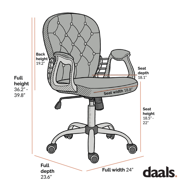 Blue Velvet Chesterfield Swivel Chair