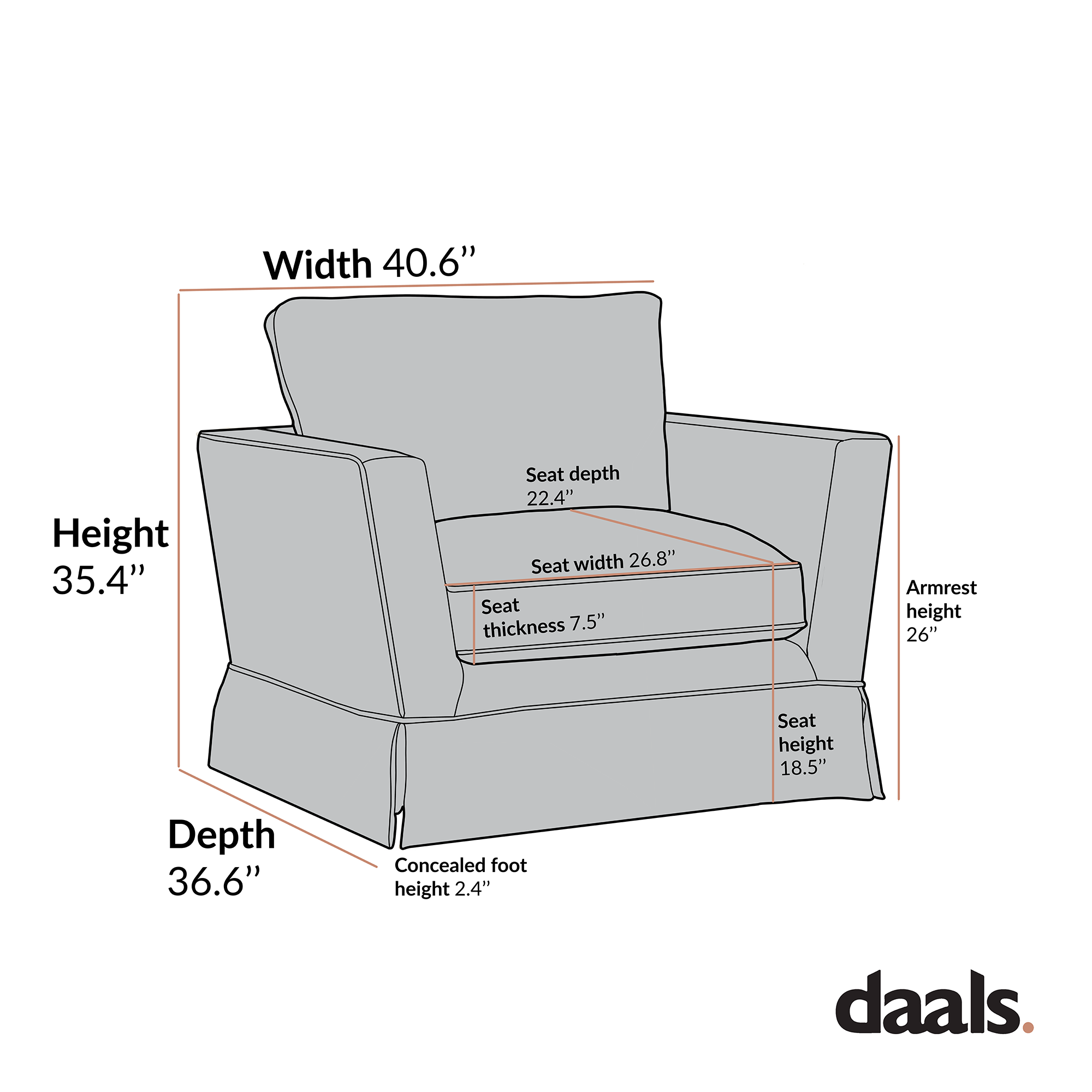 Fitz Skirted Armchair, Sage Striped Linen Blend