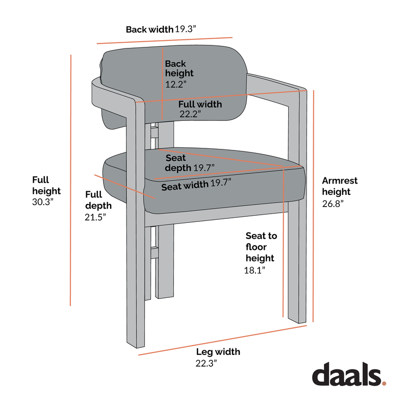 Stanford Curved Walnut Wood Frame Gray Velvet Chair