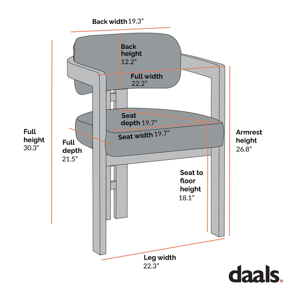 Stanford Curved Walnut Wood Frame White Boucle Chair