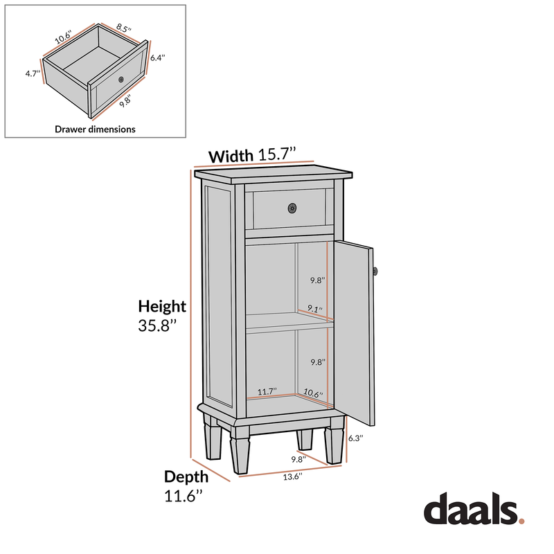 Chantilly Whitewashed Carved Bathroom Cupboard