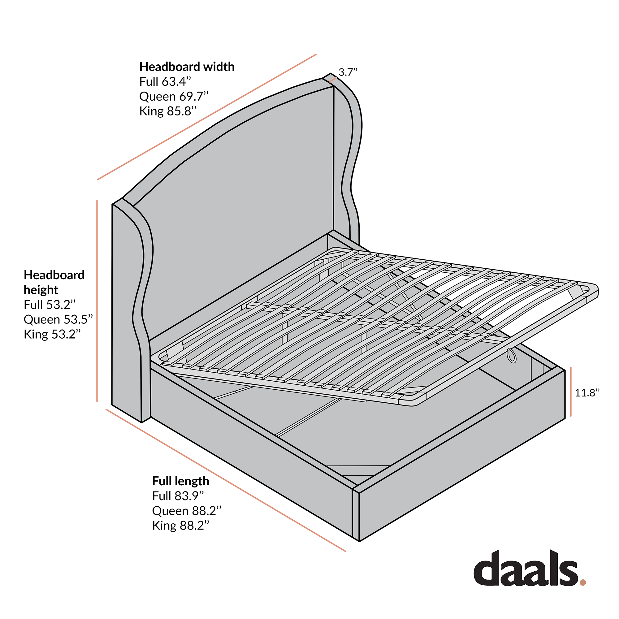 Kimberly Winged Upholstered Storage Bed, Aegean Blue Velvet