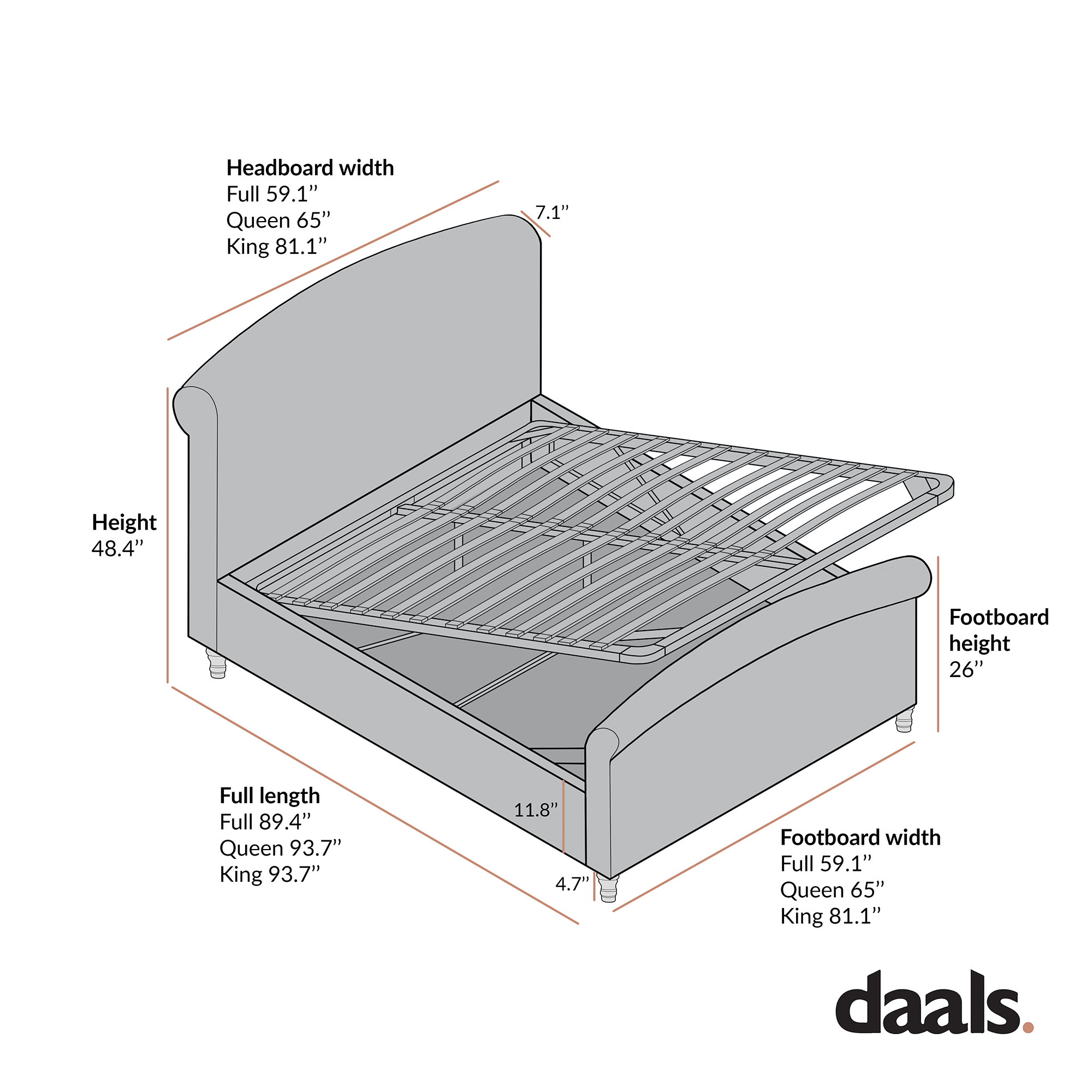 Porchester Ottoman Storage Sleigh Bed, Aegean Blue Velvet