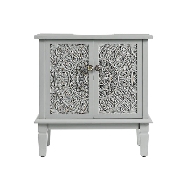 Chantilly Mid Gray Carved Bathroom Vanity Unit
