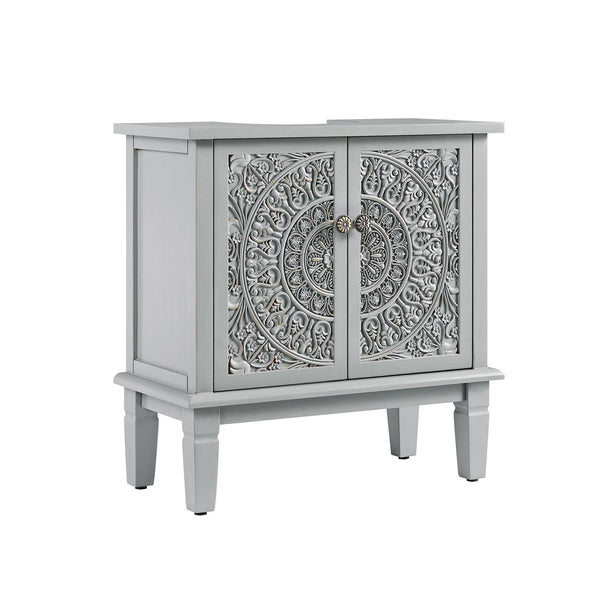 Chantilly Mid Gray Carved Bathroom Vanity Unit