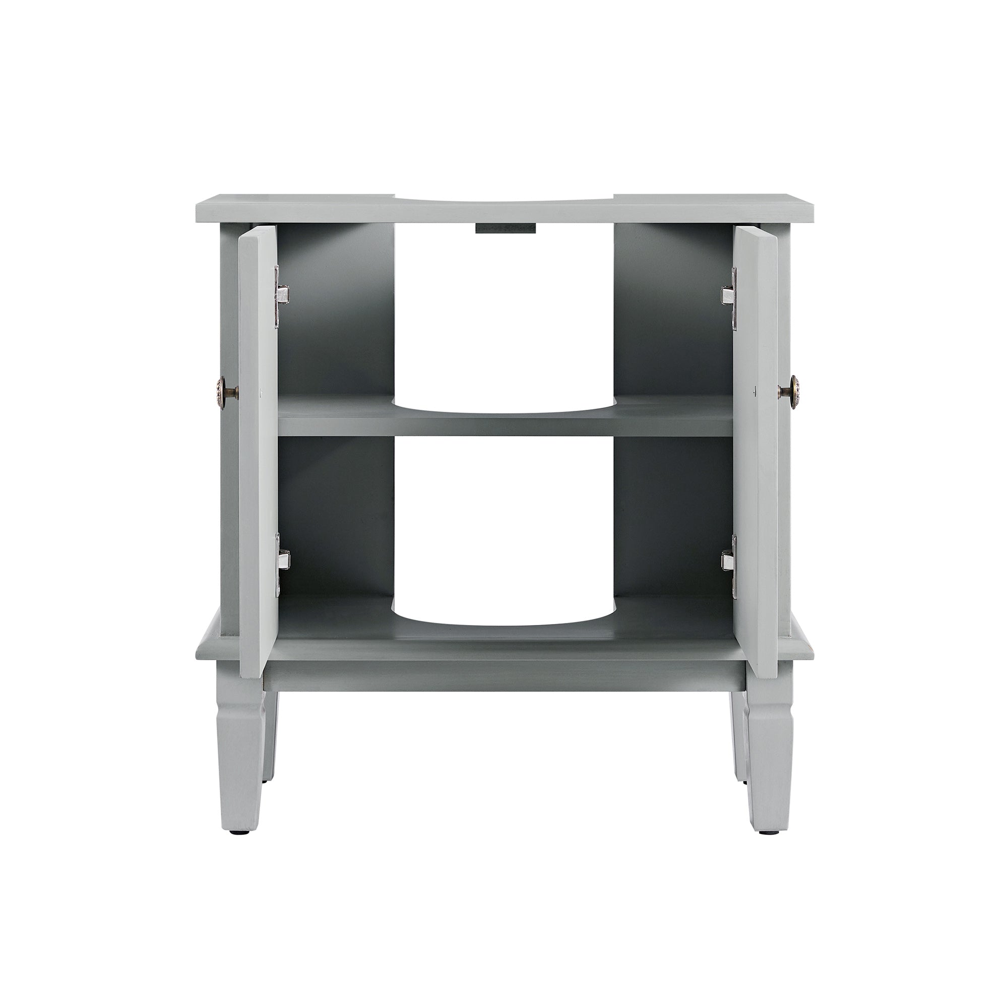 Chantilly Mid Gray Carved Bathroom Vanity Unit