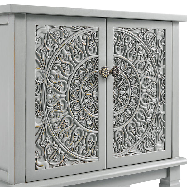 Chantilly Mid Gray Carved Bathroom Vanity Unit