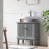Chantilly Mid Gray Carved Bathroom Vanity Unit
