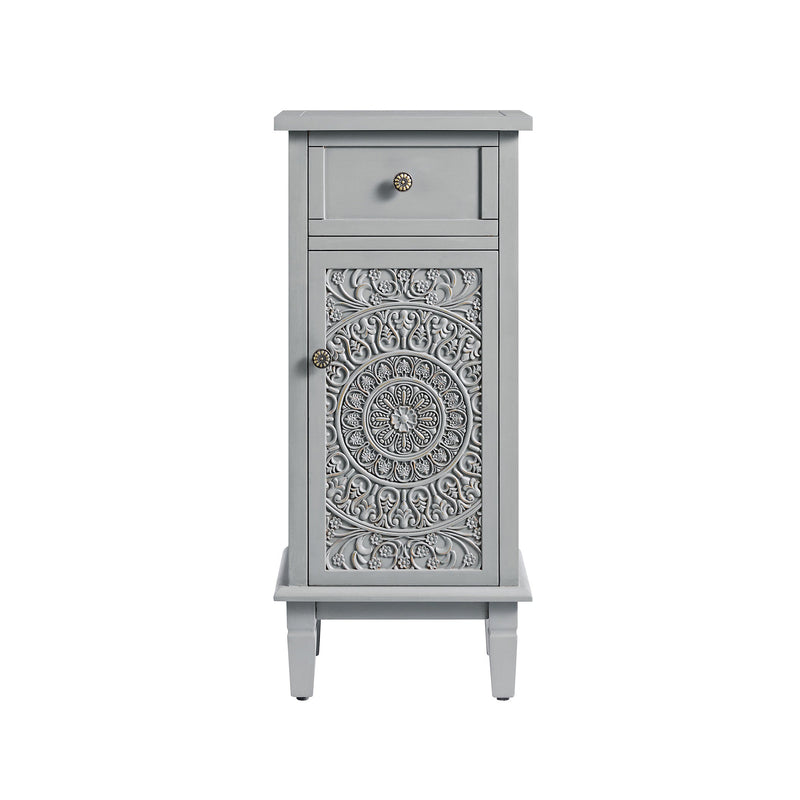 Chantilly Mid Gray Carved Bathroom Cupboard