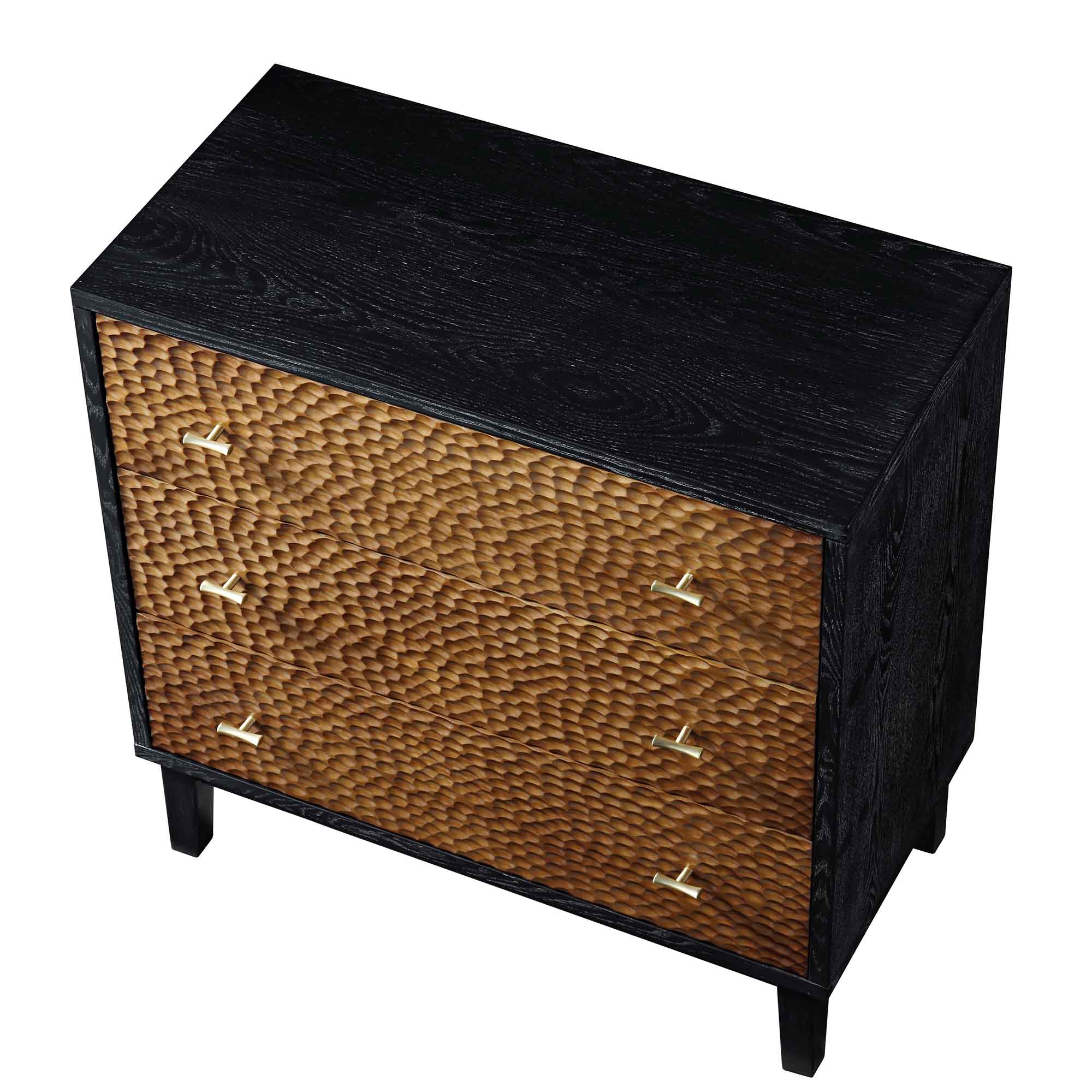 Bianca Chip Carved 3 Drawer Dresser, Antique Bronze & Black | daals.com Bianca Chip Carved 3 Drawer Dresser, Antique Bronze & Black | daals.com