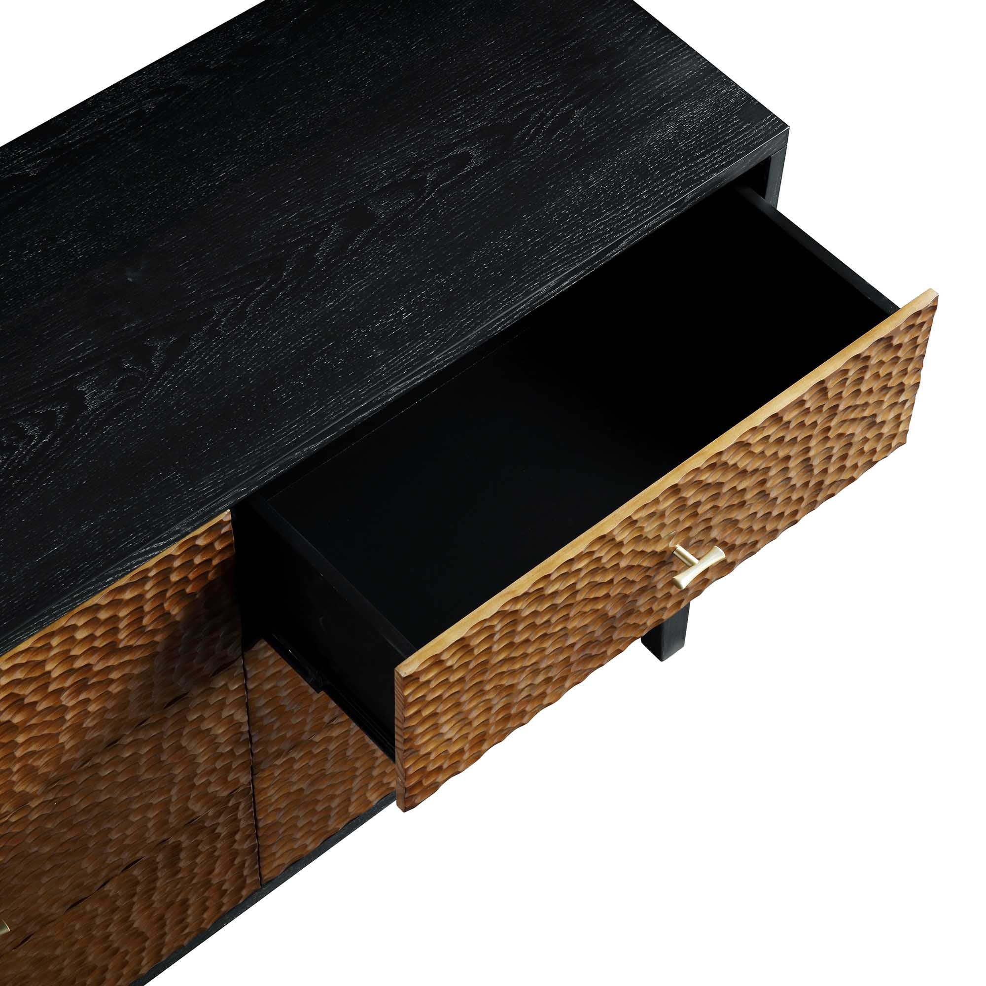 Bianca Chip Carved 6 Drawer Dresser, Antique Bronze & Black | daals.com Bianca Chip Carved 6 Drawer Dresser, Antique Bronze & Black | daals.com