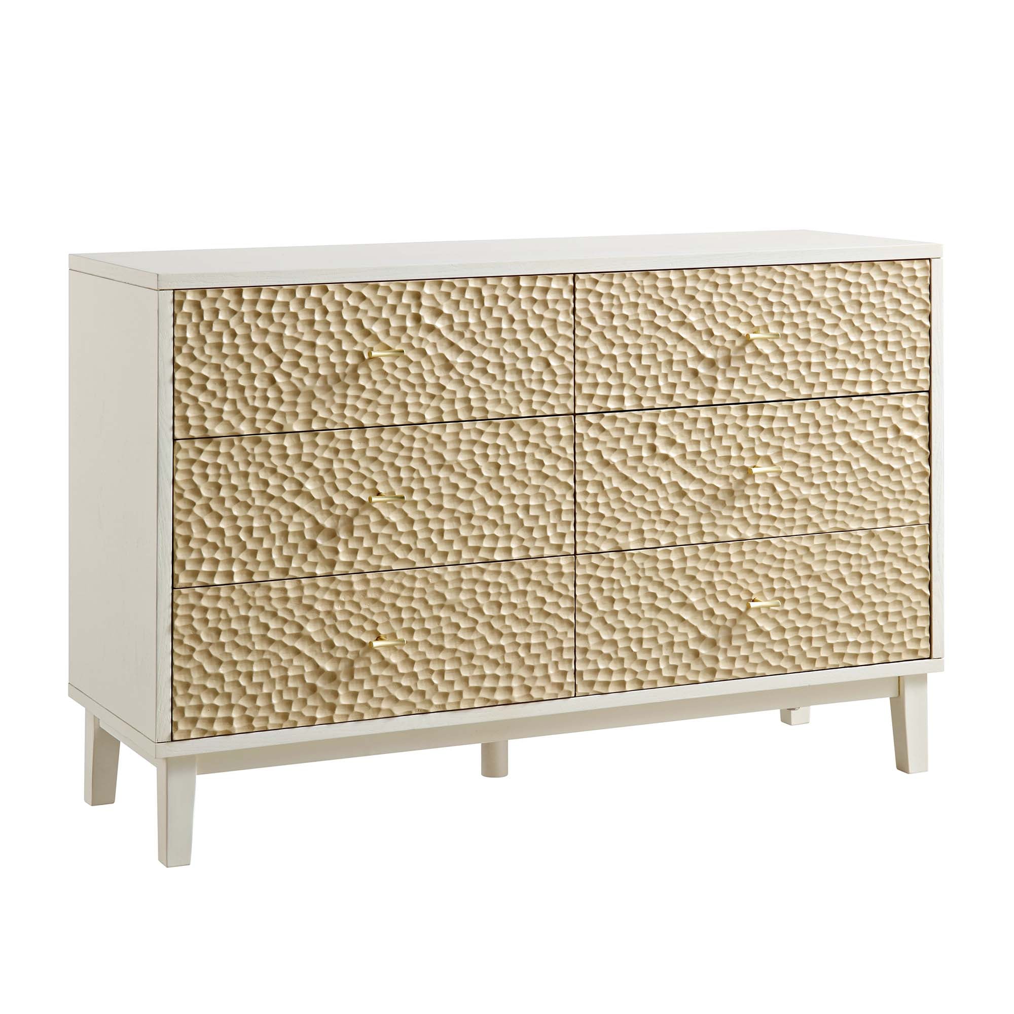ivory 6 drawer dresser IVORY 6 DRAWER DRESSER
