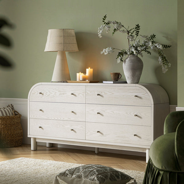 white washed wood dresser Ashley Willowton Its whitewash finish is wonderfully easy on the eyes Maude 6 Drawer Dresser, Washed