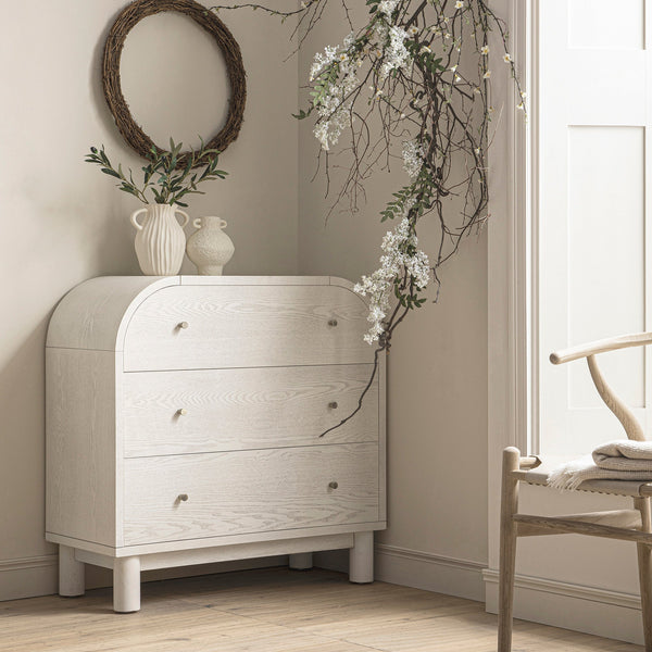 Maude 3 Drawer Dresser, Washed White Ash | daals.com Maude 3 Drawer Dresser, Washed White Ash | daals.com