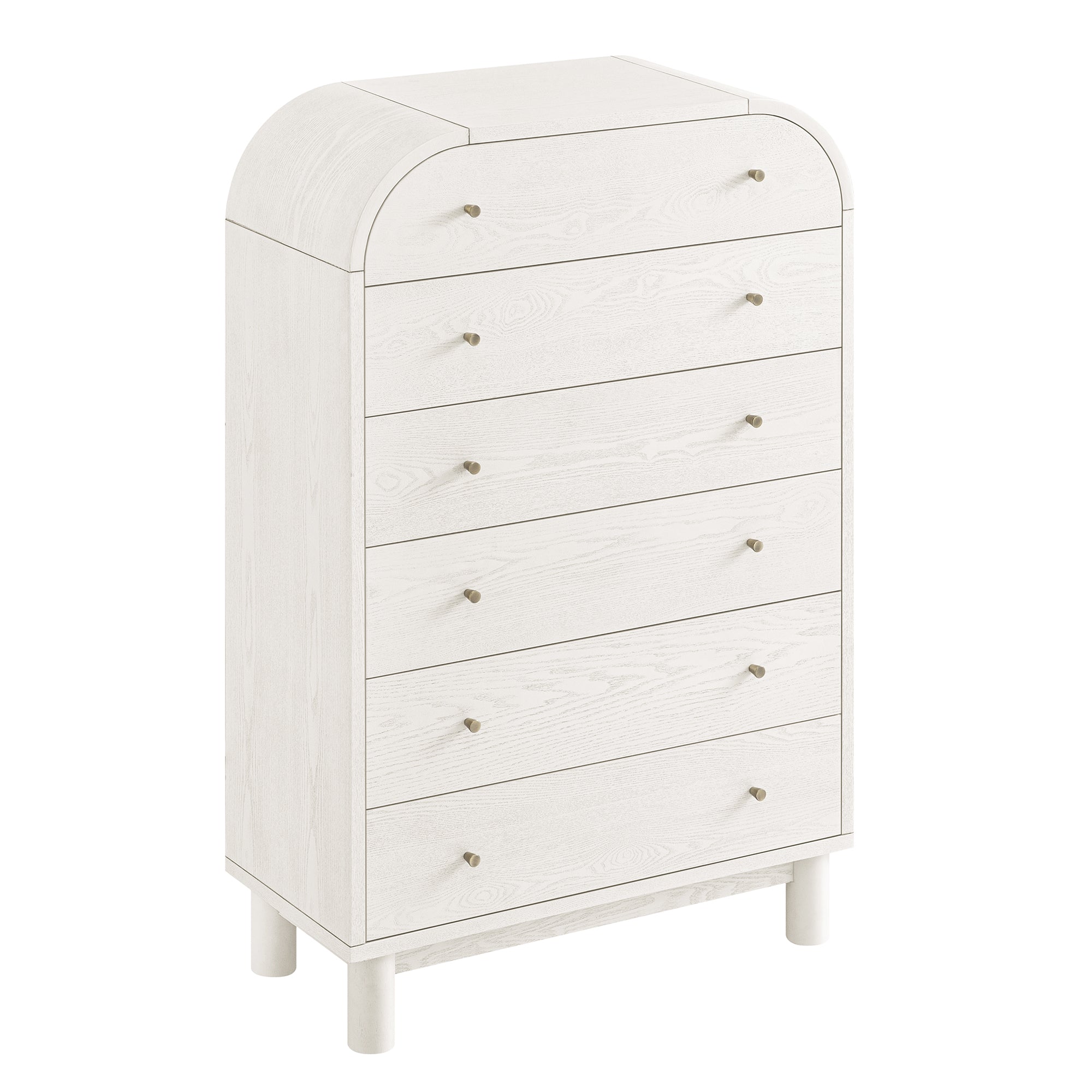 Maude Tall Dresser, Washed White Ash