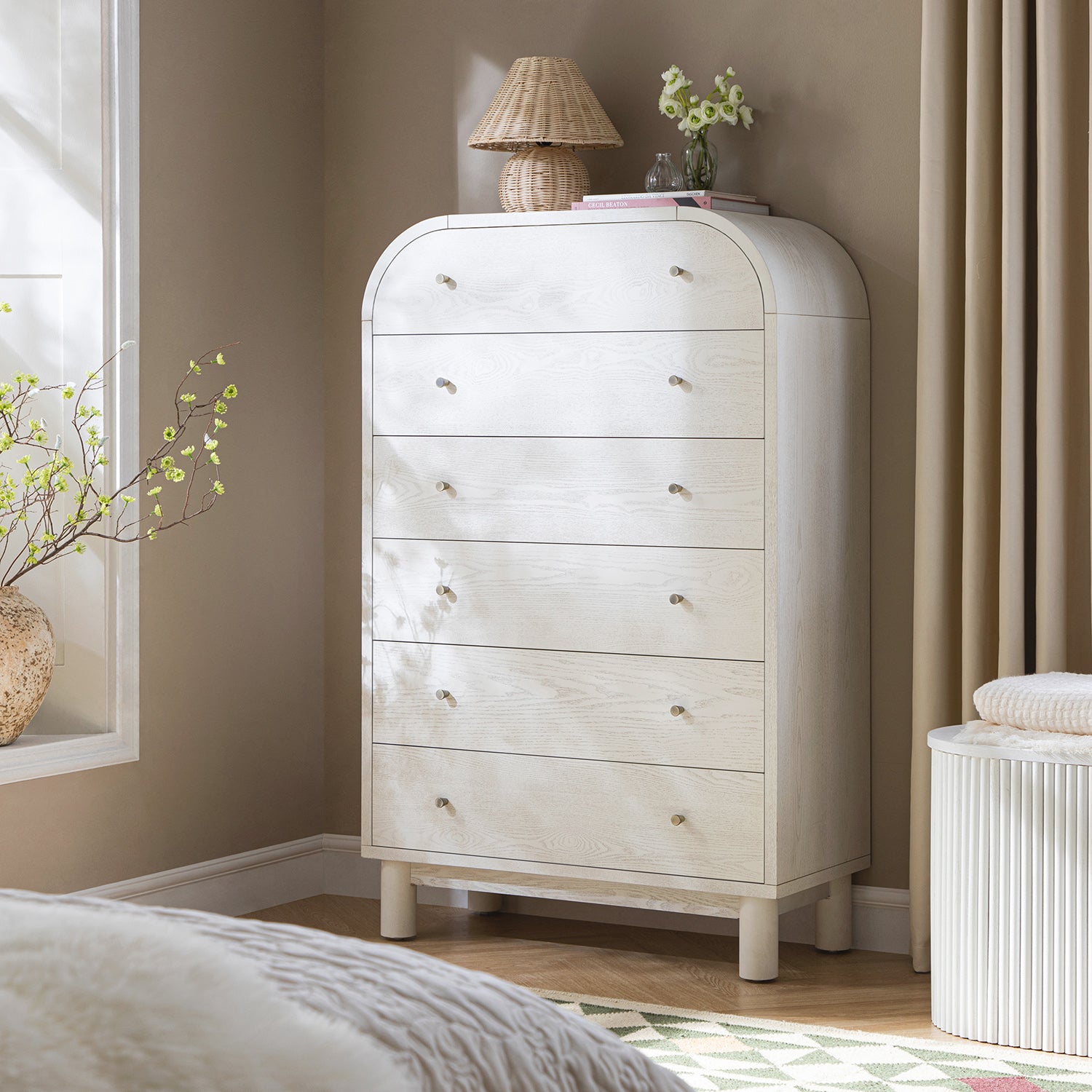 Maude Tall Dresser, Washed White Ash - daals - Chest of Drawers Maude Tall Dresser, Washed White Ash - daals - Chest of Drawers