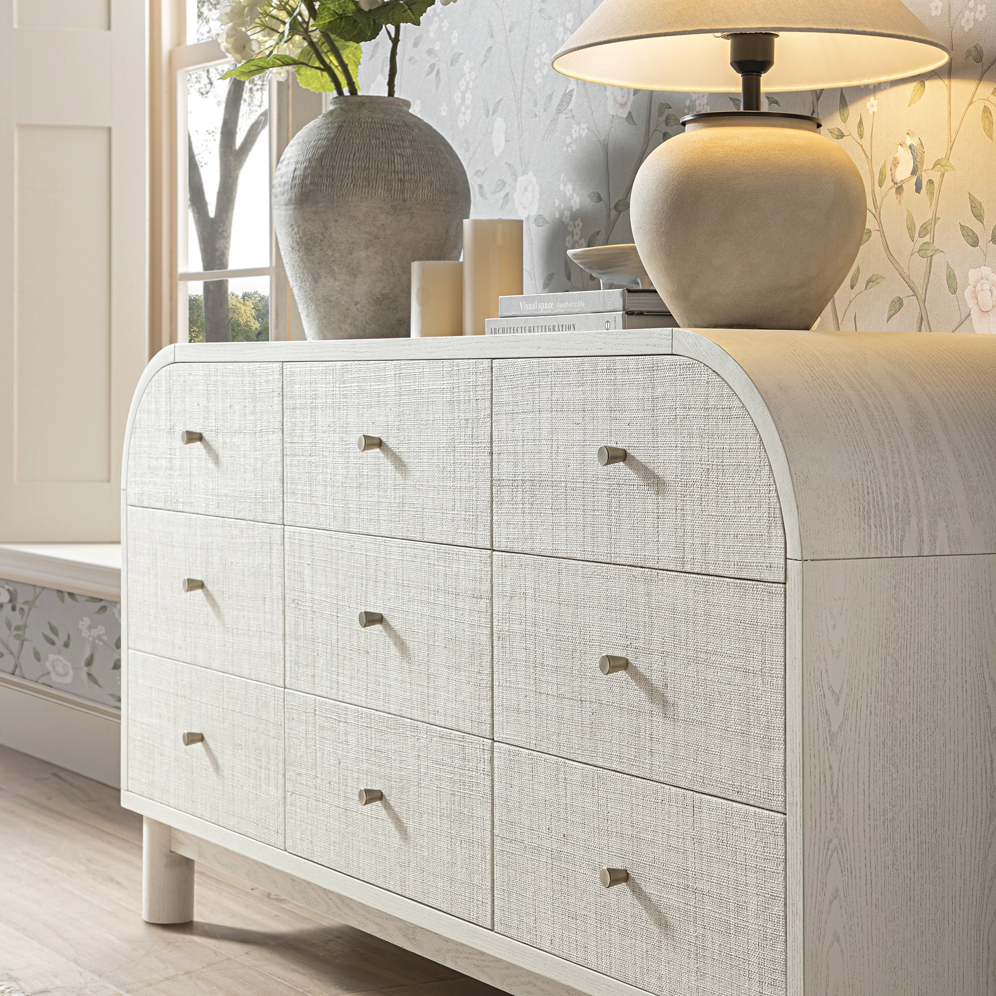 white grandma house dresser wood Maude Tall Dresser, Washed Ash - daals Ethel Merman FUFU&GAGA 12-Drawer White Wood Dresser