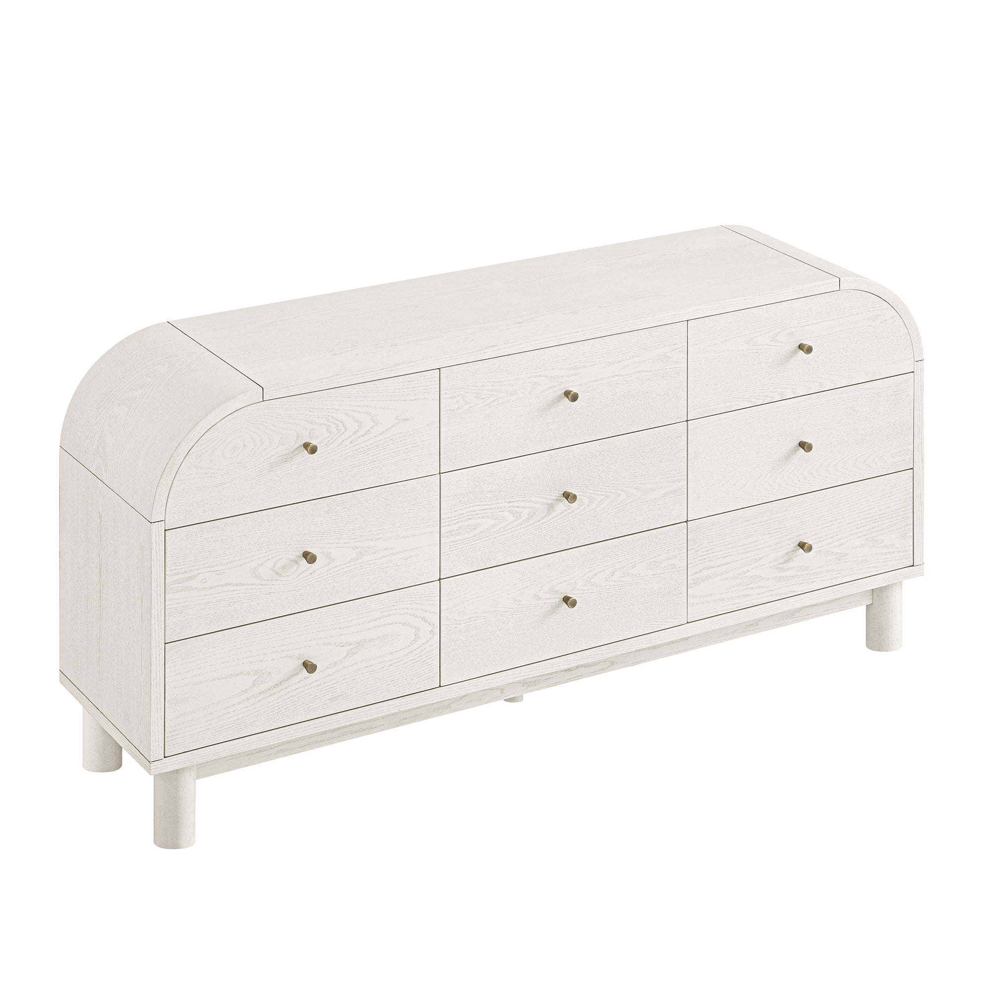 Maude 9 Drawer Dresser, Washed White Ash - daals Maude 9 Drawer Dresser, Washed White Ash - daals
