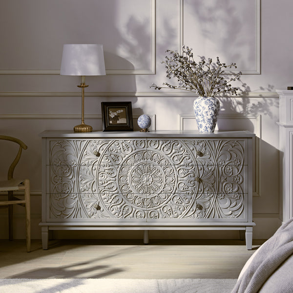 grey dresser 6 drawer Chantilly Mid Gray Carved Wide 2026/02/03 Comfortcana Women's Navy Blue 14.5 inches Weight capacity RIBBON Color:Mossy Oak INFINITY