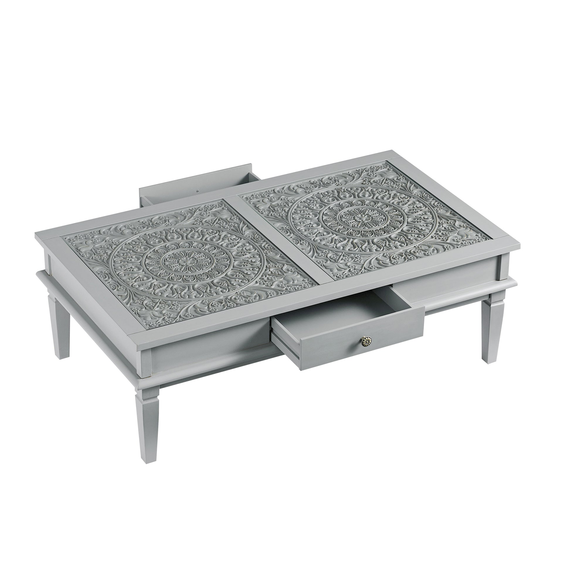 Chantilly Mid Gray Coffee Table with Drawers