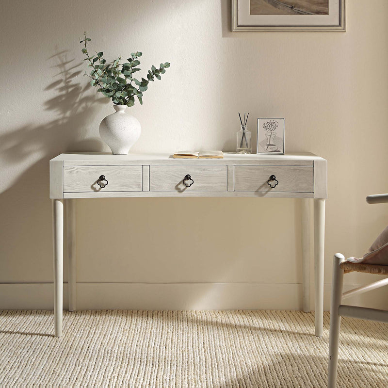 Thalia Concave Vanity Table, Washed White