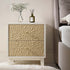 Bianca Chip Carved Nightstand, Sand Beige & Ivory