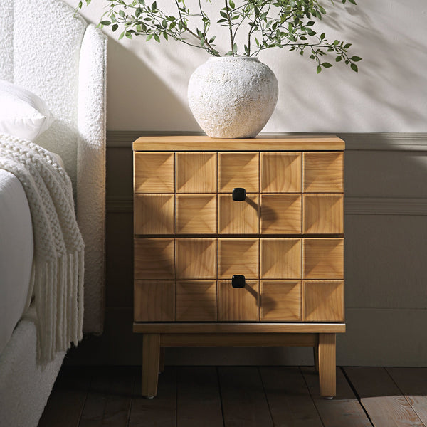 Gibbs 2-Drawer Nightstand, Natural