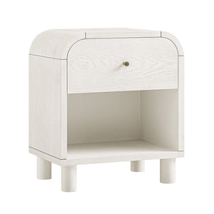 Maude 1 Drawer Nightstand, Washed White Ash