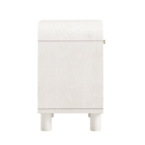 Maude 1 Drawer Nightstand, Washed White Ash