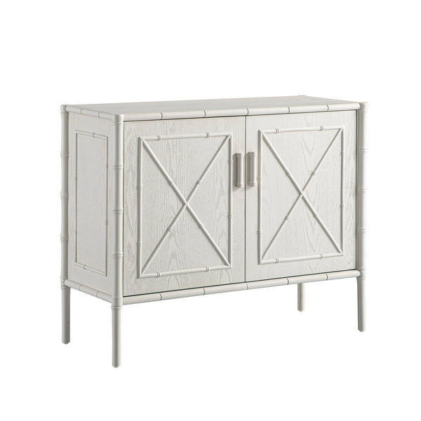 Elstowe Faux Bamboo Small Sideboard, Shaded White
