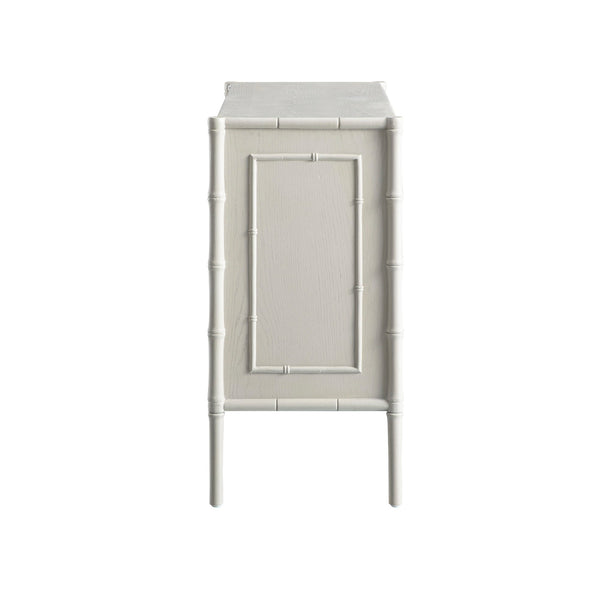 Elstowe Faux Bamboo Small Sideboard, Shaded White
