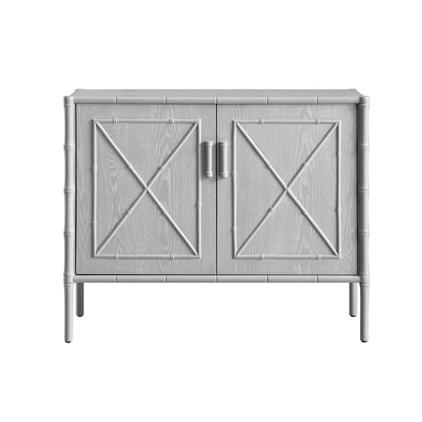 Elstowe Faux Bamboo Small Sideboard, Warm Gray