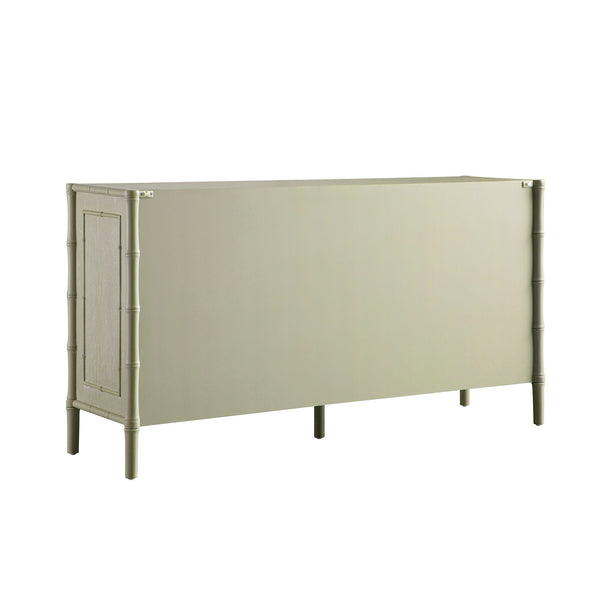 Elstowe Faux Bamboo Large Sideboard, Sage Green