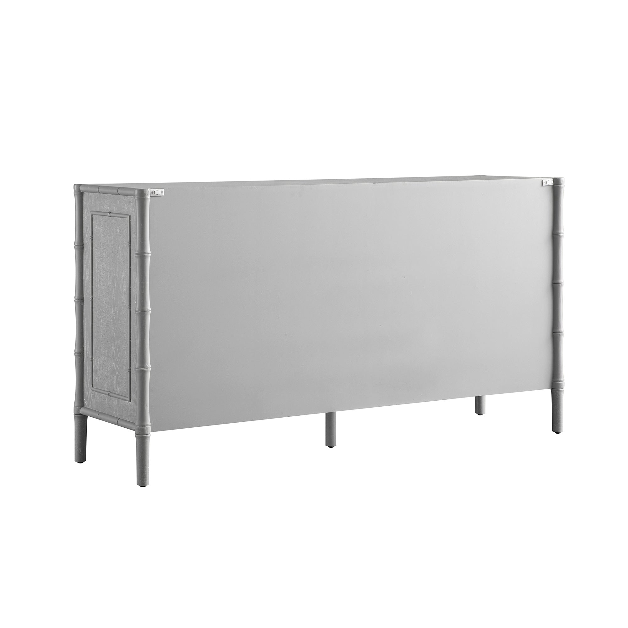 Elstowe Faux Bamboo Large Sideboard, Warm Gray