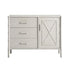 Elstowe Faux Bamboo 1-Door 3-Drawer Sideboard, Shaded White