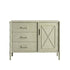 Elstowe Faux Bamboo 1-Door 3-Drawer Sideboard, Sage Green