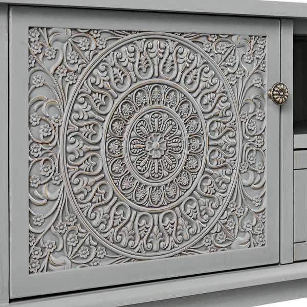 Chantilly Mid Gray Corner TV Stand