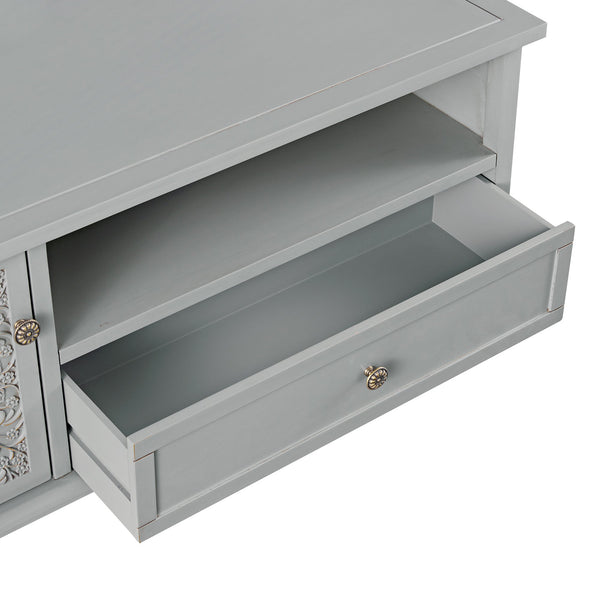 Chantilly Mid Gray Corner TV Stand