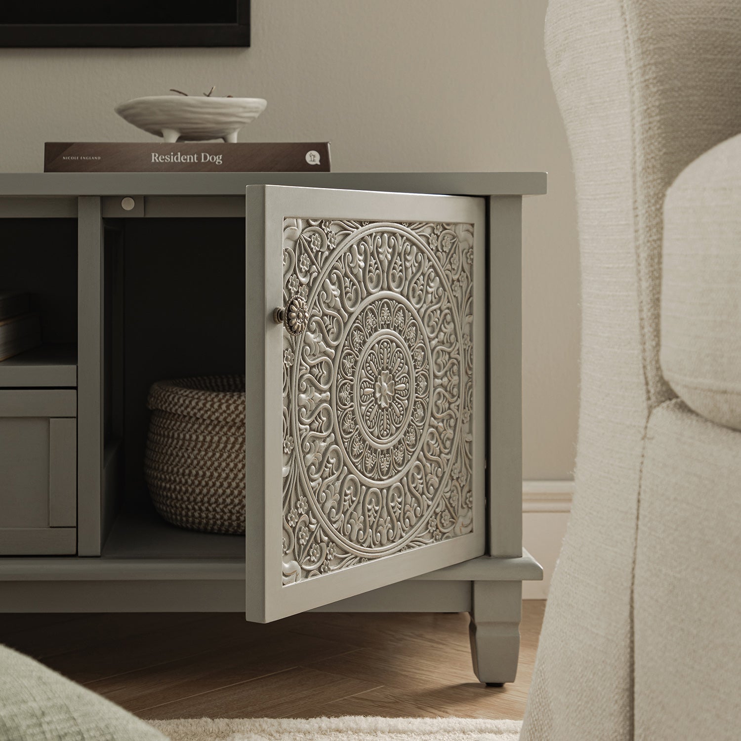 Chantilly Mid Gray 59" Wide TV Stand