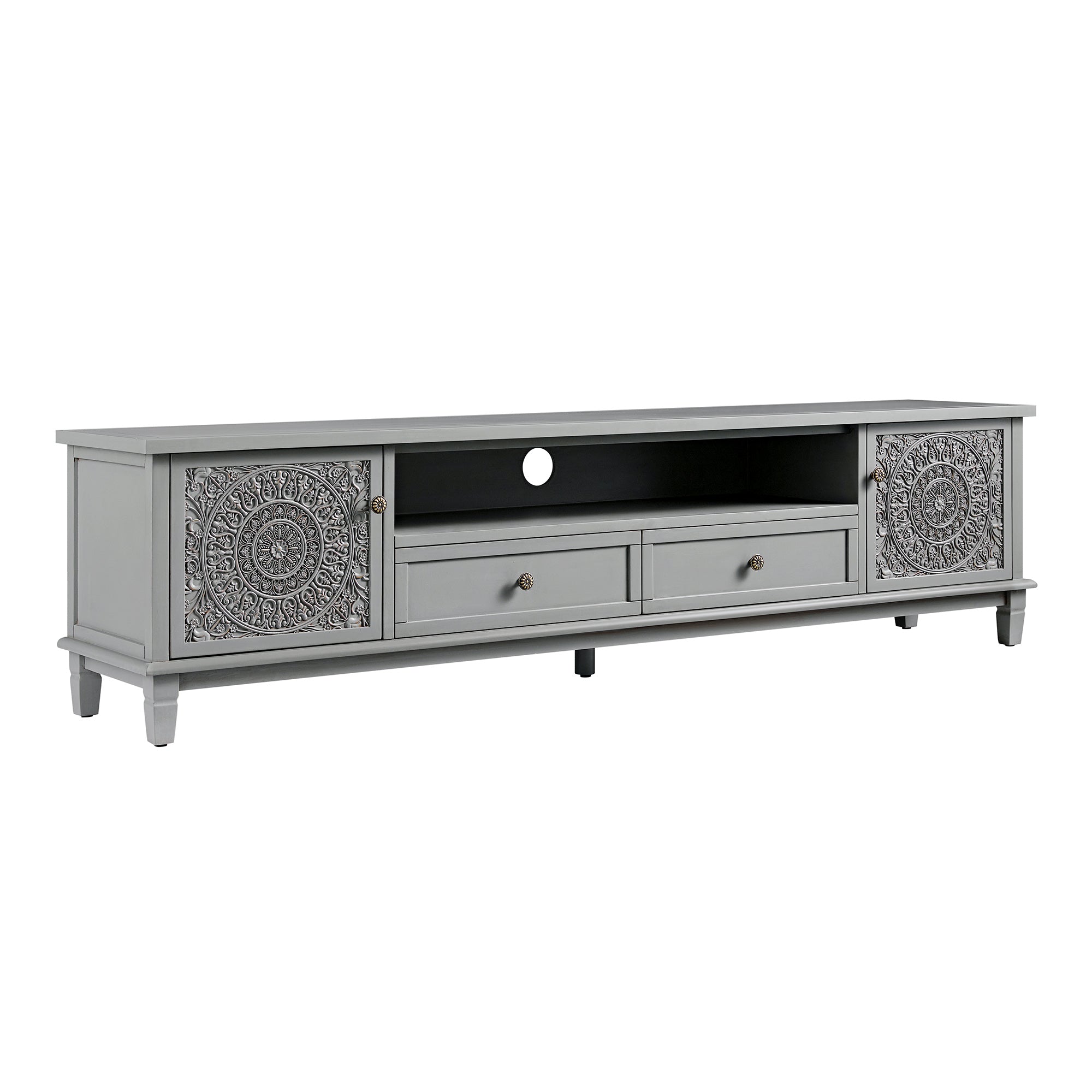 Chantilly Mid Gray 79" Wide TV Stand