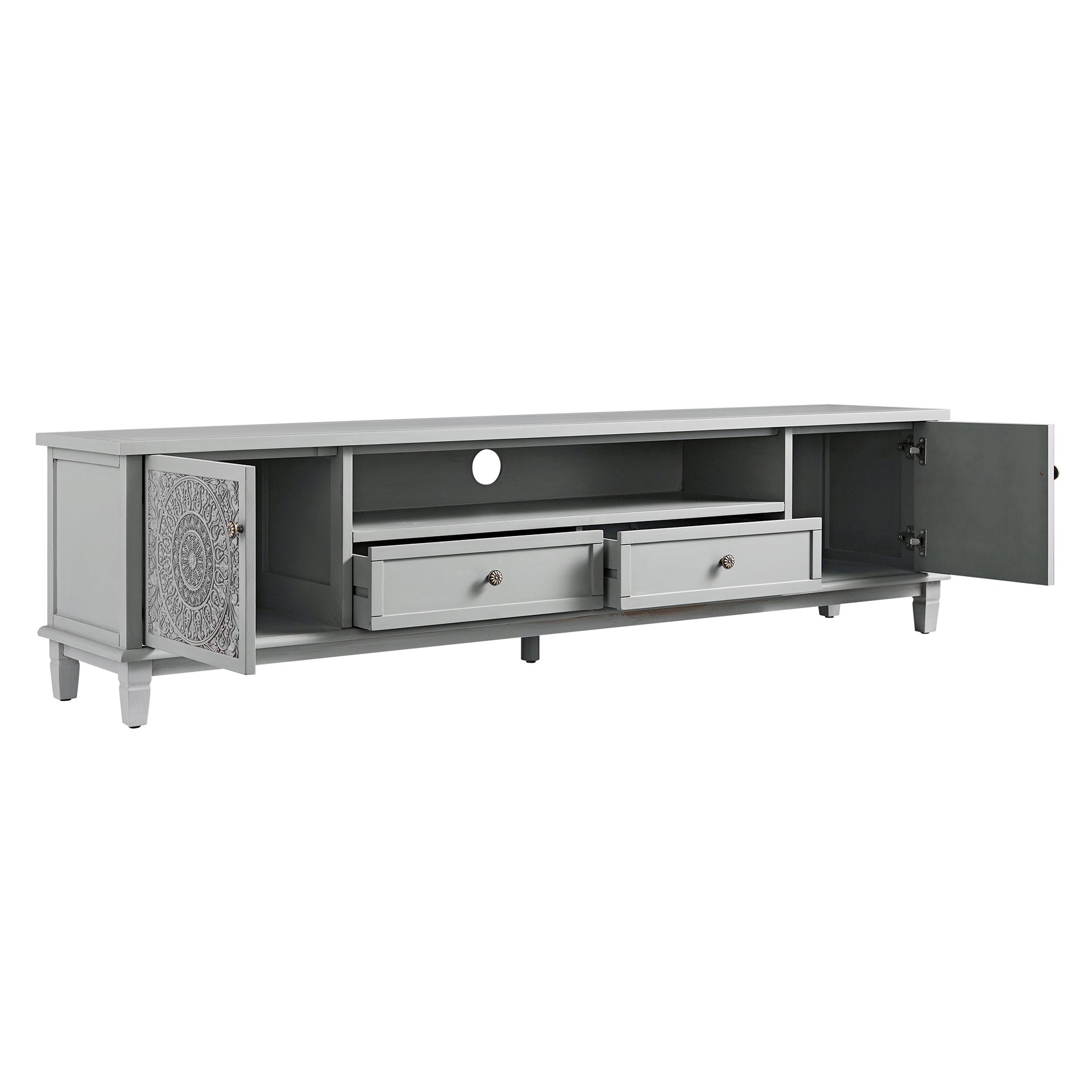 Chantilly Mid Gray 79" Wide TV Stand