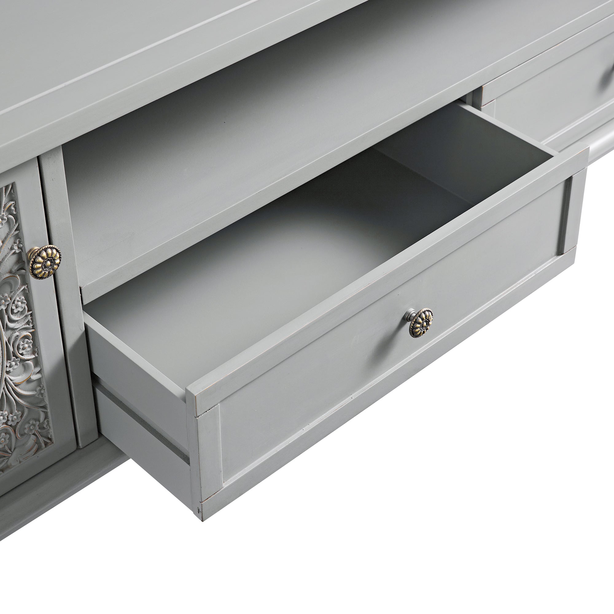 Chantilly Mid Gray 79" Wide TV Stand